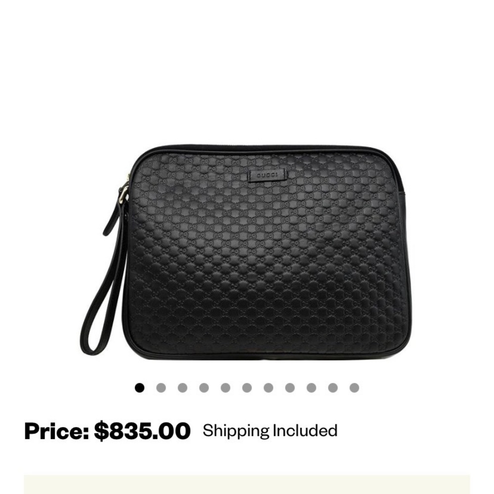 Authentic Black Gucci Pouch